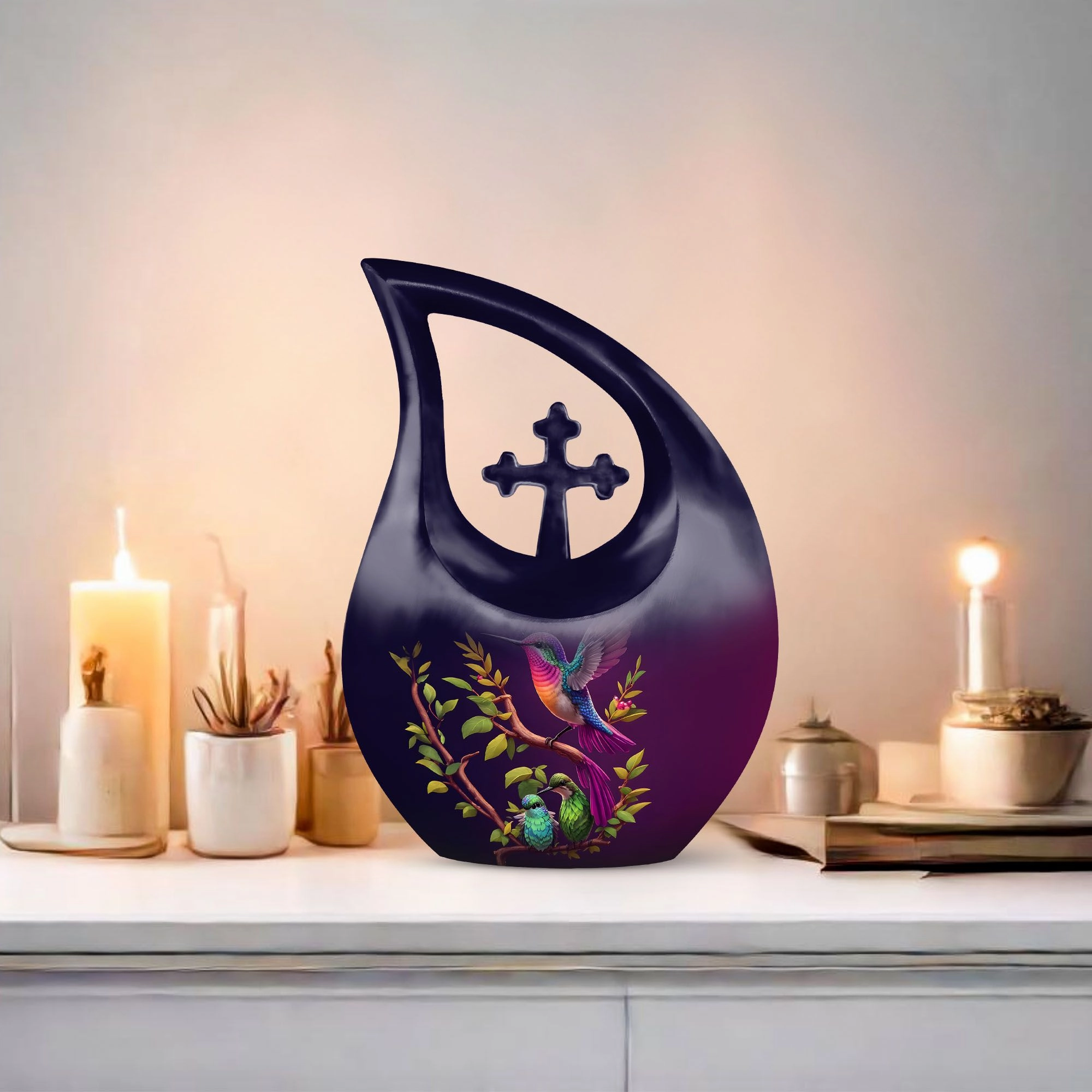 Bird Urn -10 Inch Aluminium Memorial Cremation Urn For Ashes