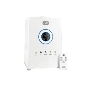 Black Decker 1.45 Gallon Cool Mist Ultrasonic Humidifier With Remote - WHITE ONE SIZE