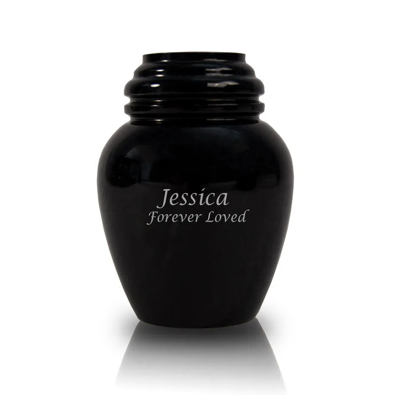 Black Marble Keepsake Urn