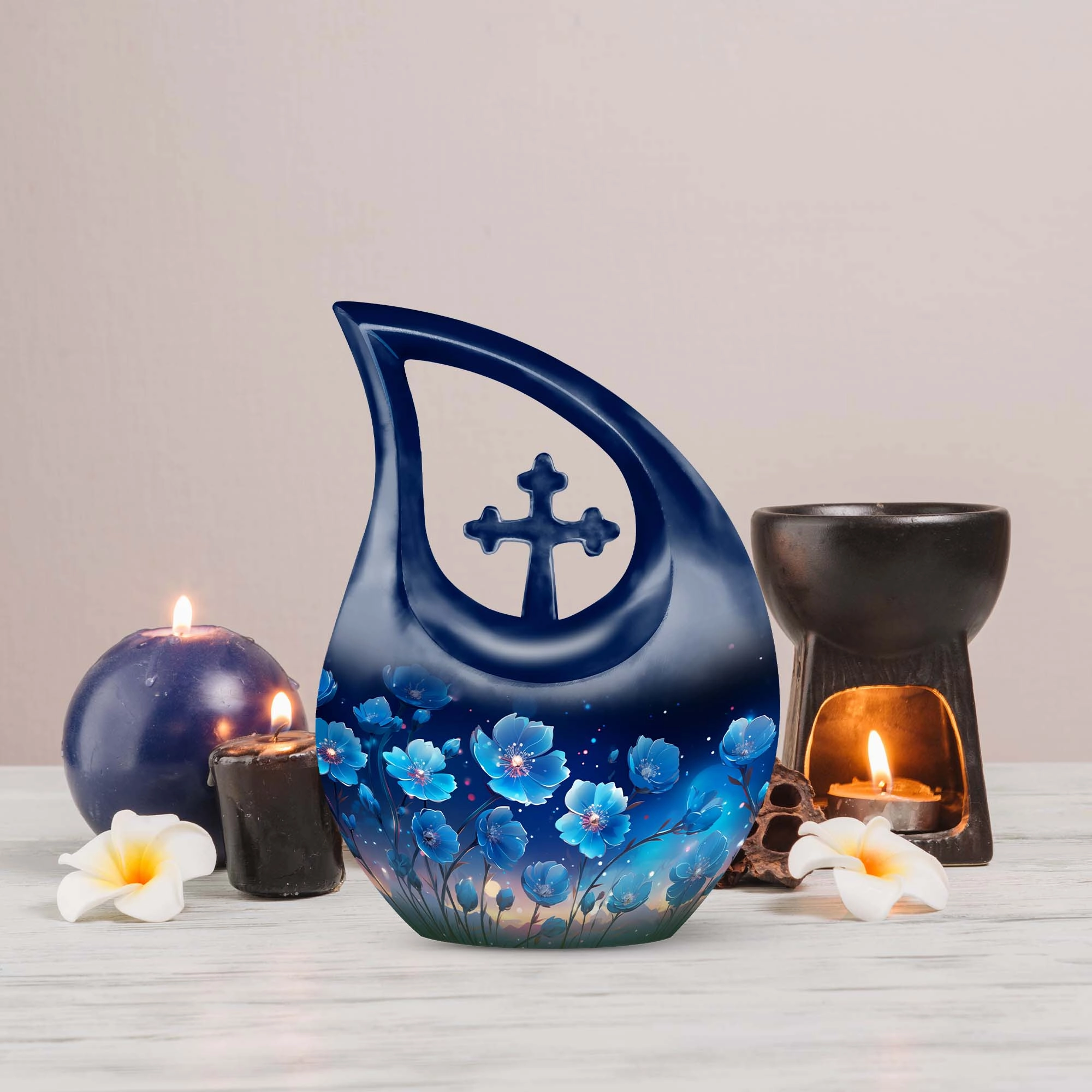 Blossom Legacy Flower Urn & Keepsake Memorial Vessel