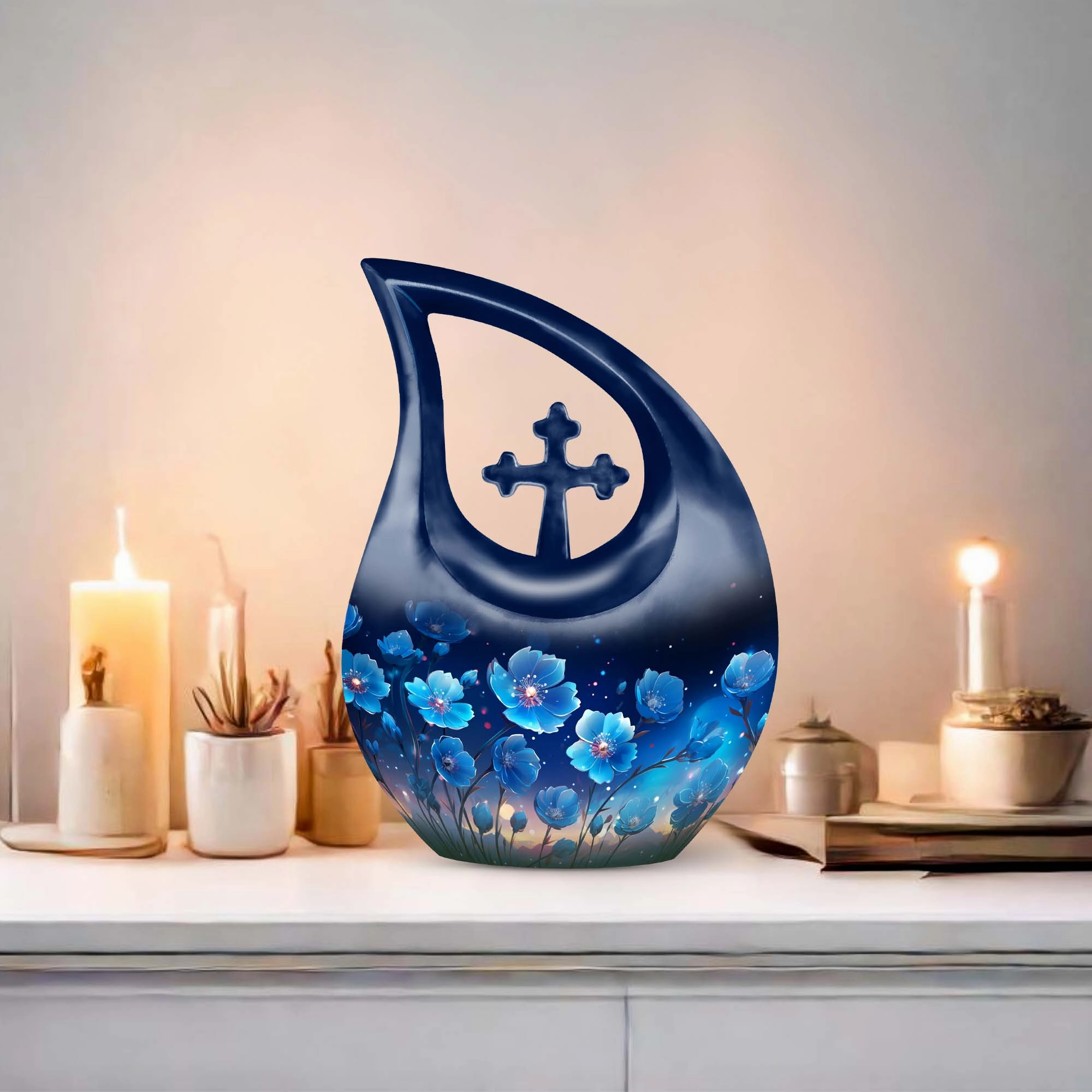 Blossom Legacy Flower Urn & Keepsake Memorial Vessel