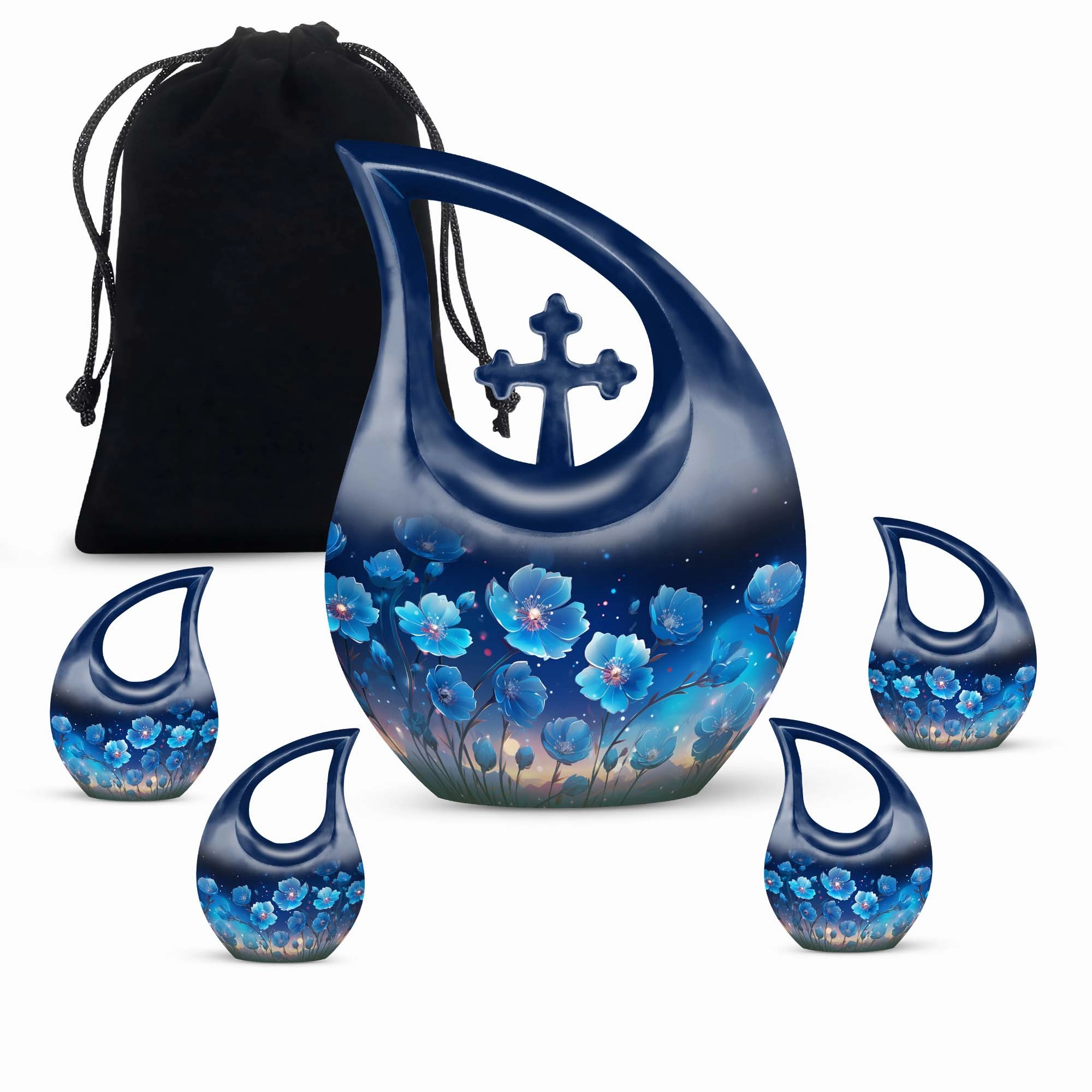 Blossom Legacy Flower Urn & Keepsake Memorial Vessel