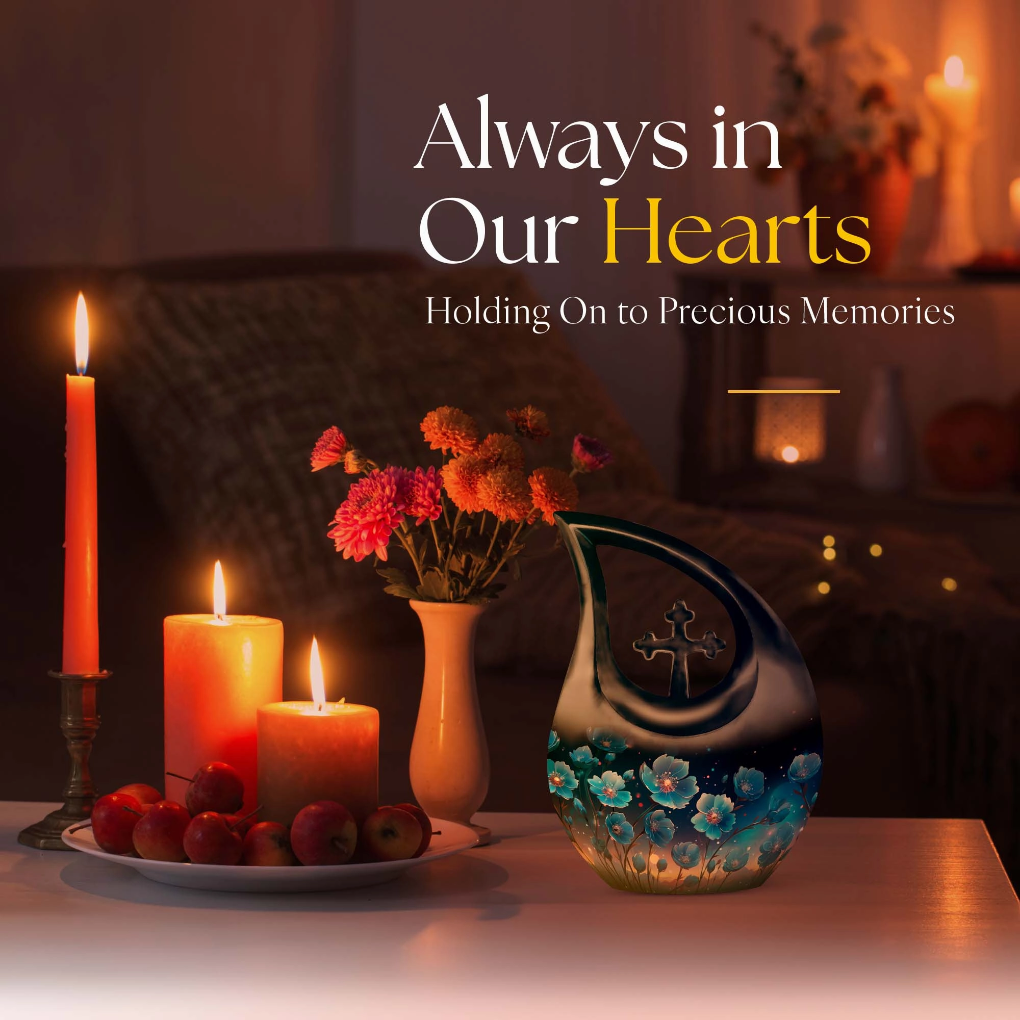 Blossom Legacy Flower Urn & Keepsake Memorial Vessel
