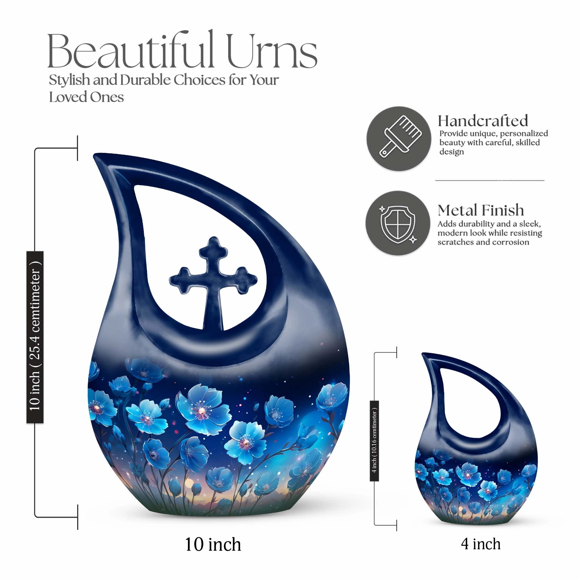 Blossom Legacy Flower Urn & Keepsake Memorial Vessel