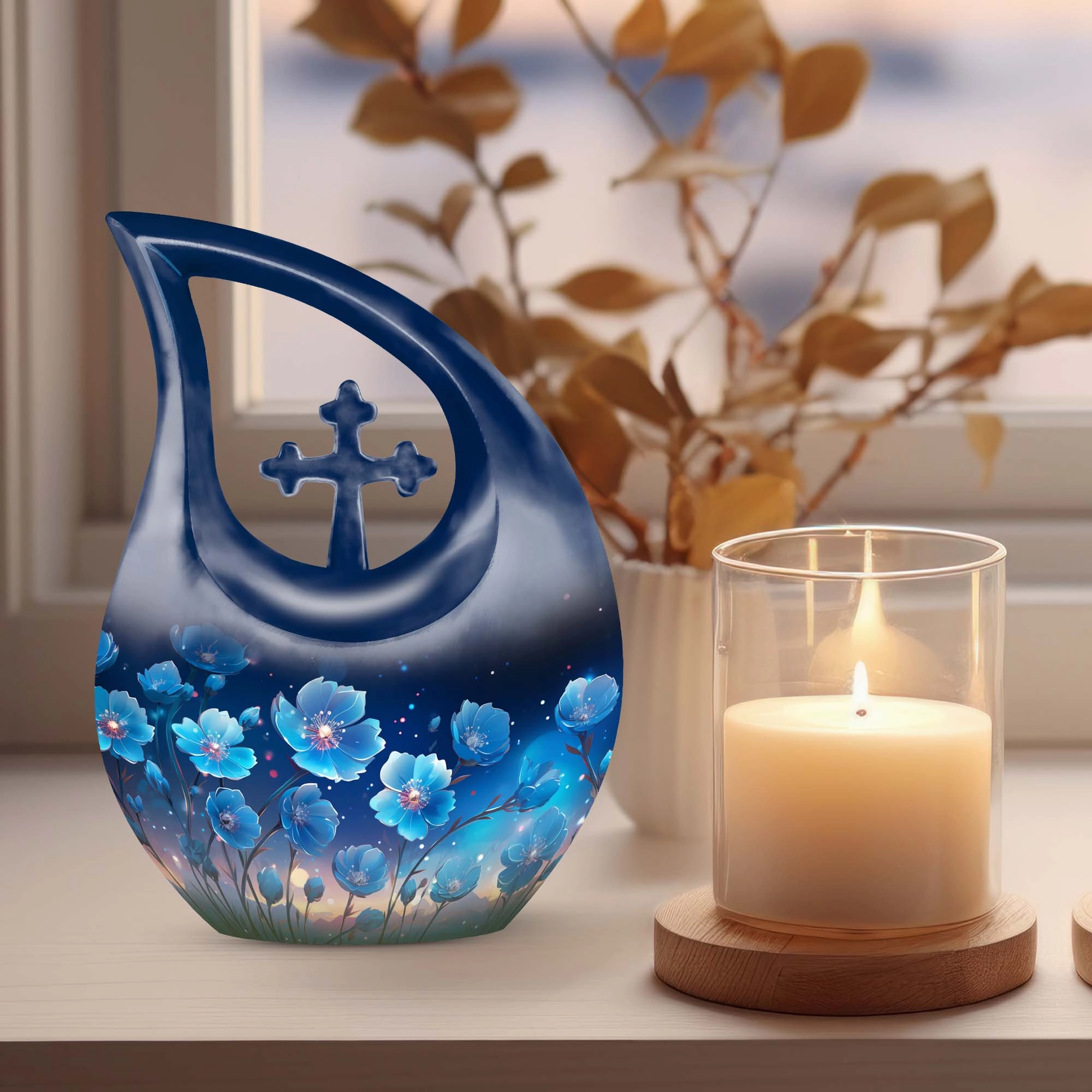 Blossom Legacy Flower Urn & Keepsake Memorial Vessel