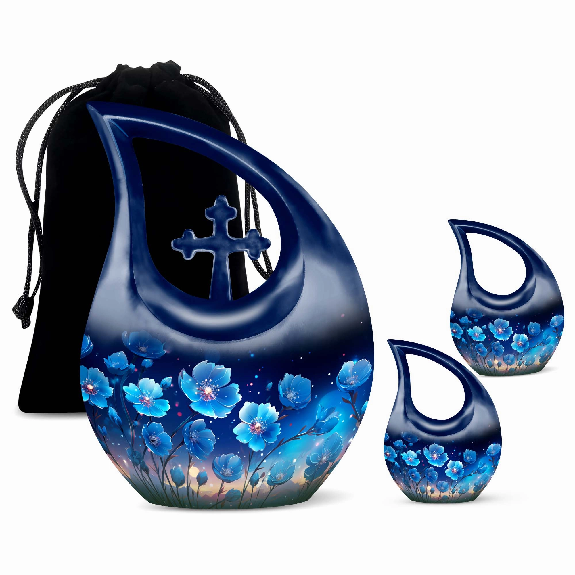 Blossom Legacy Flower Urn & Keepsake Memorial Vessel