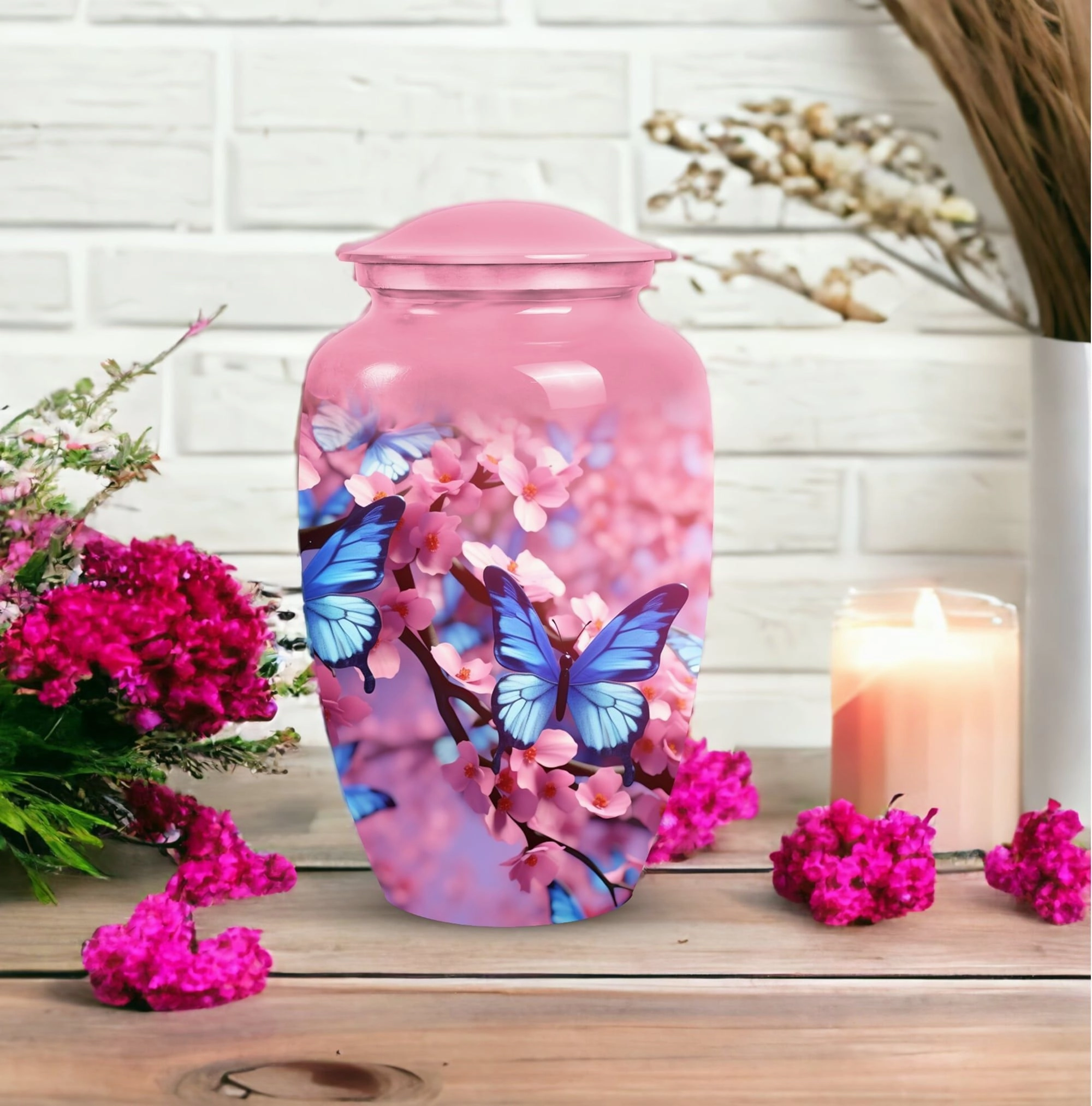 Blue Butterfly Cremation Sanctum for Ultimate Serenity