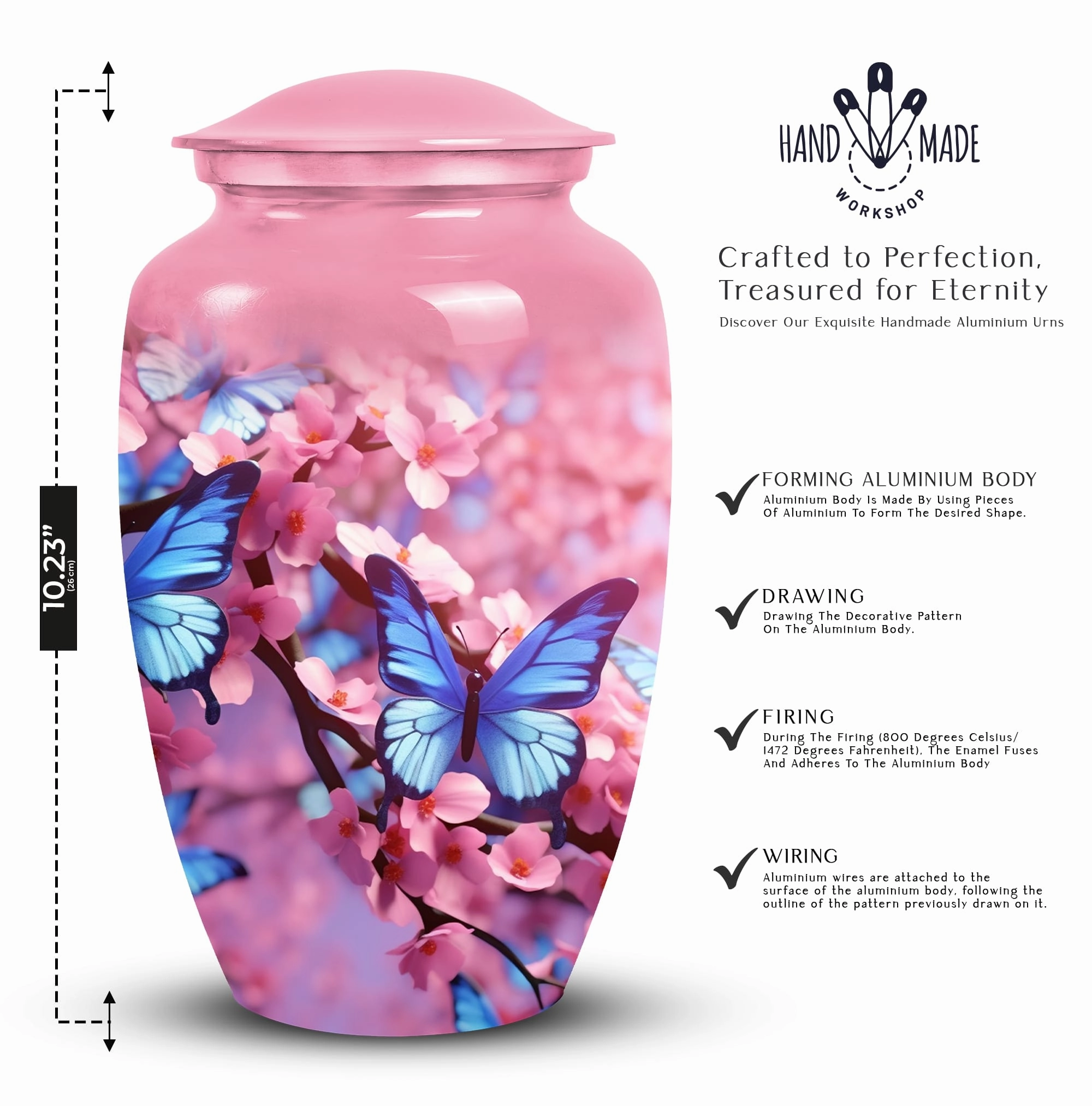 Blue Butterfly Cremation Sanctum for Ultimate Serenity