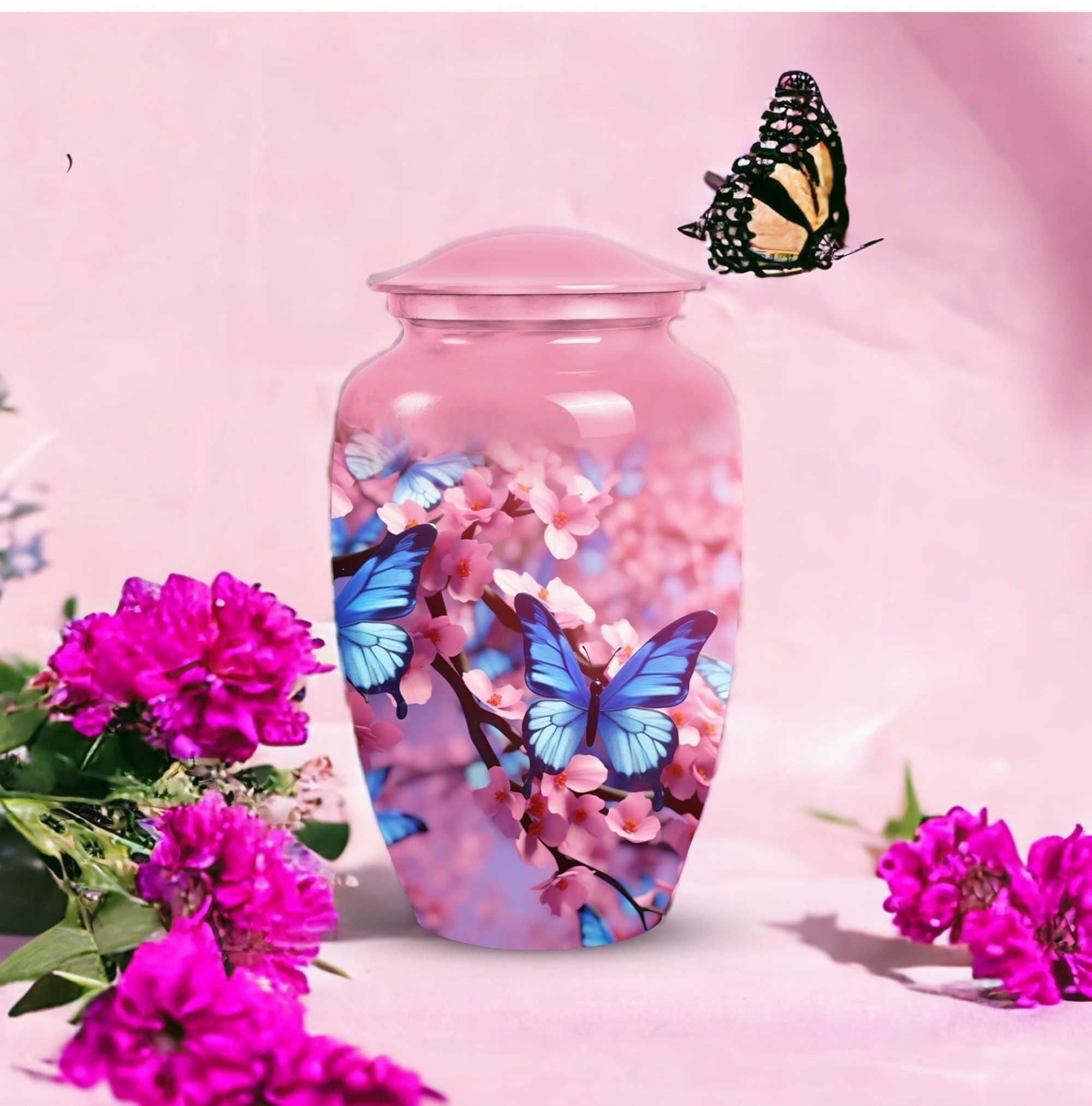 Blue Butterfly Cremation Sanctum for Ultimate Serenity
