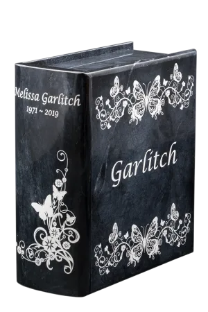 Book Urn in Ebony Marble