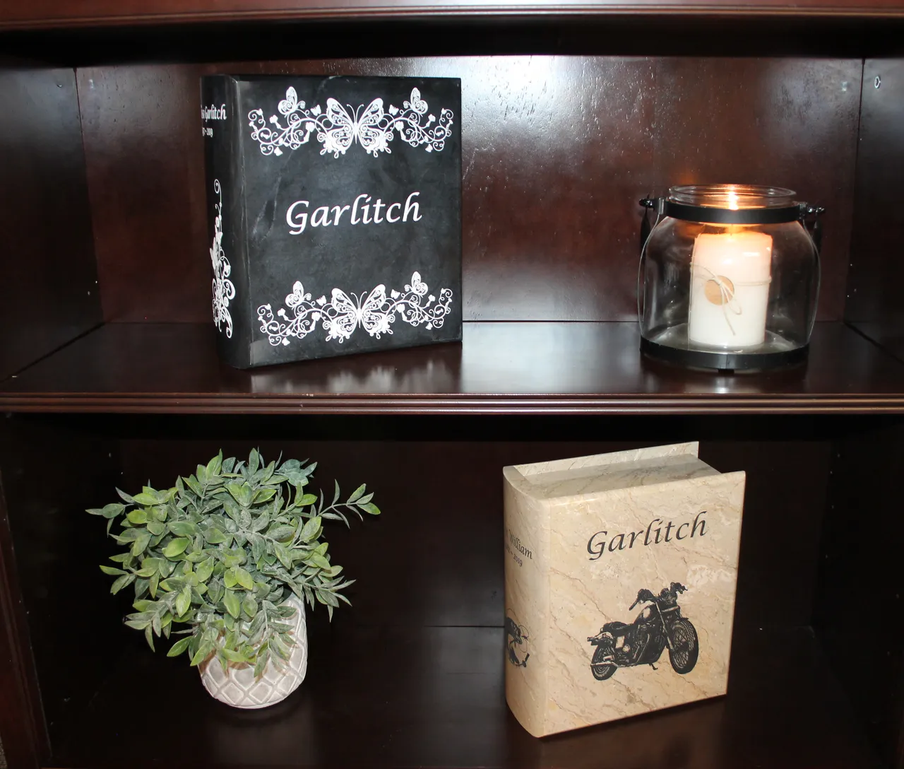 Book Urn in Ebony Marble
