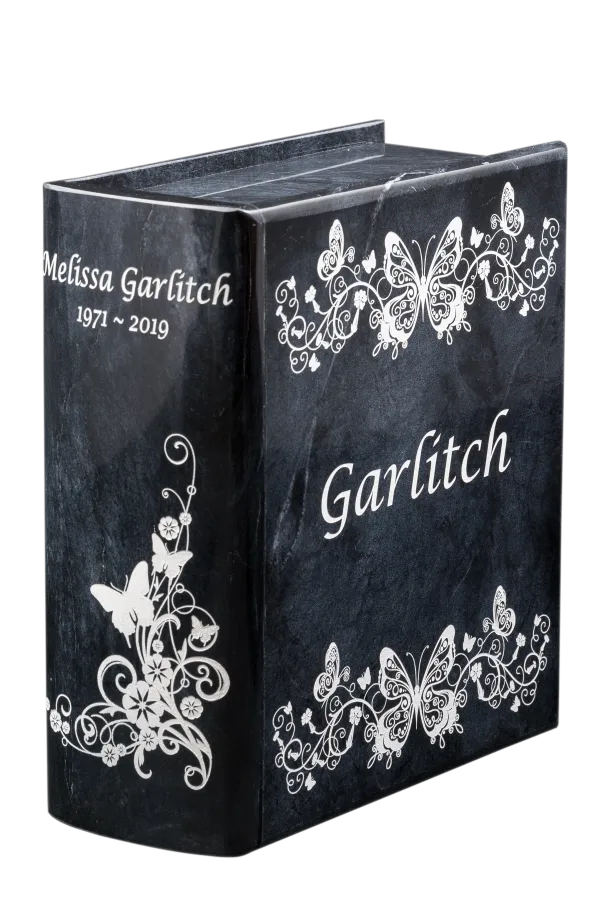 Book Urn in Ebony Marble