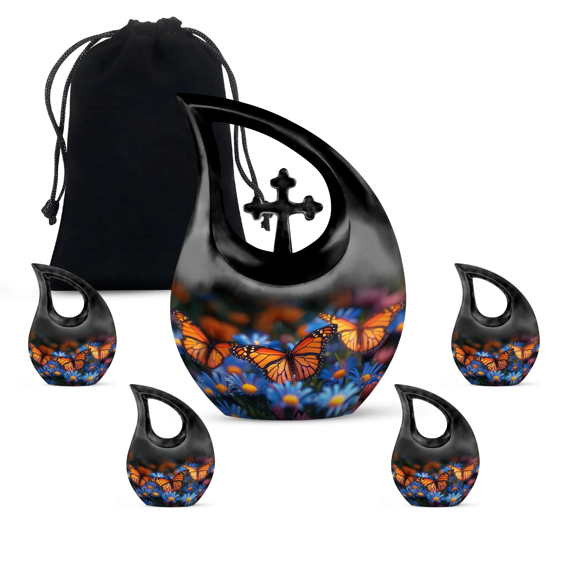 Butterfly Cremation Small Urn For Ashes Memorial & Funeral Urn