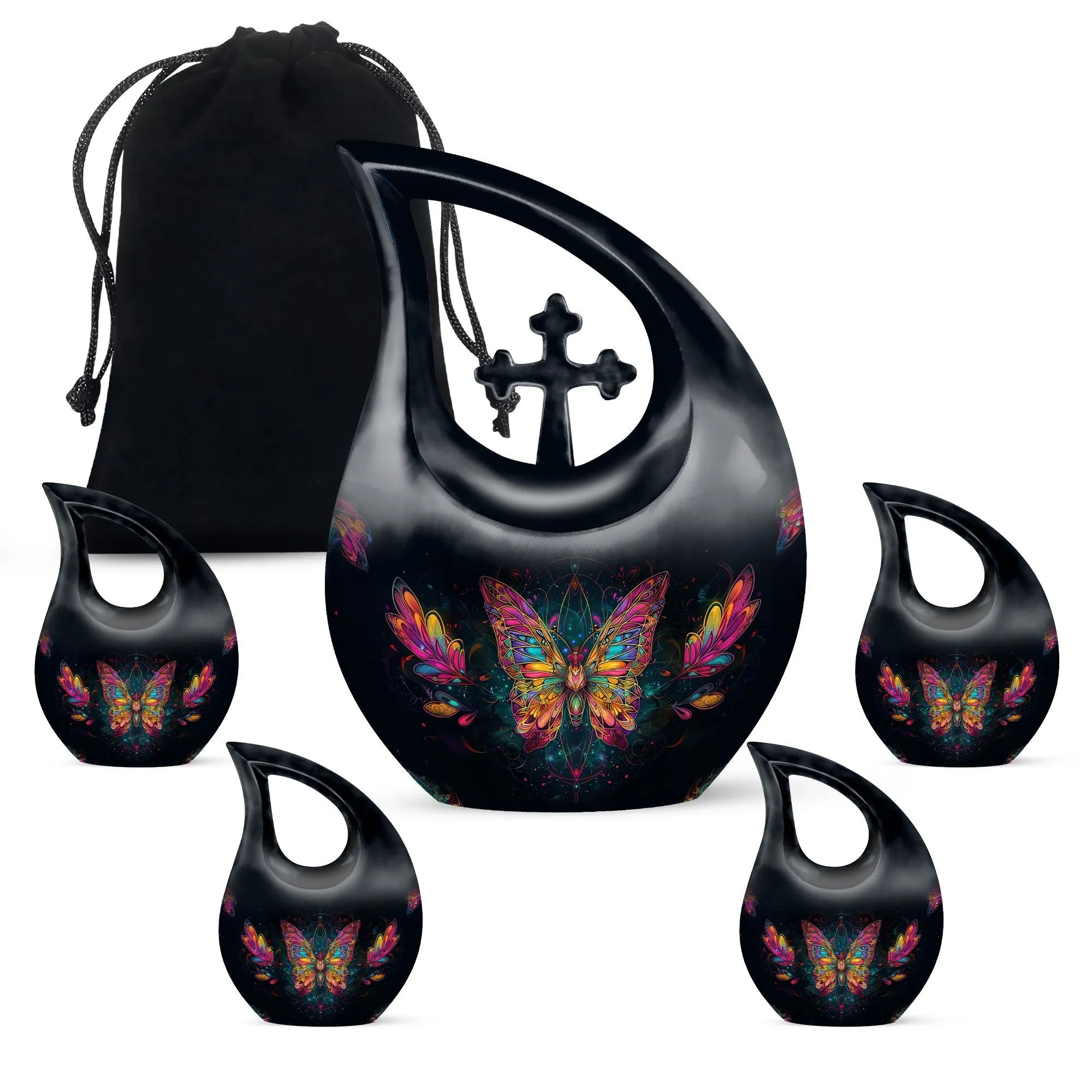 Butterfly Cremation Small Urn For Human Ashes Memorial & Funeral Urn