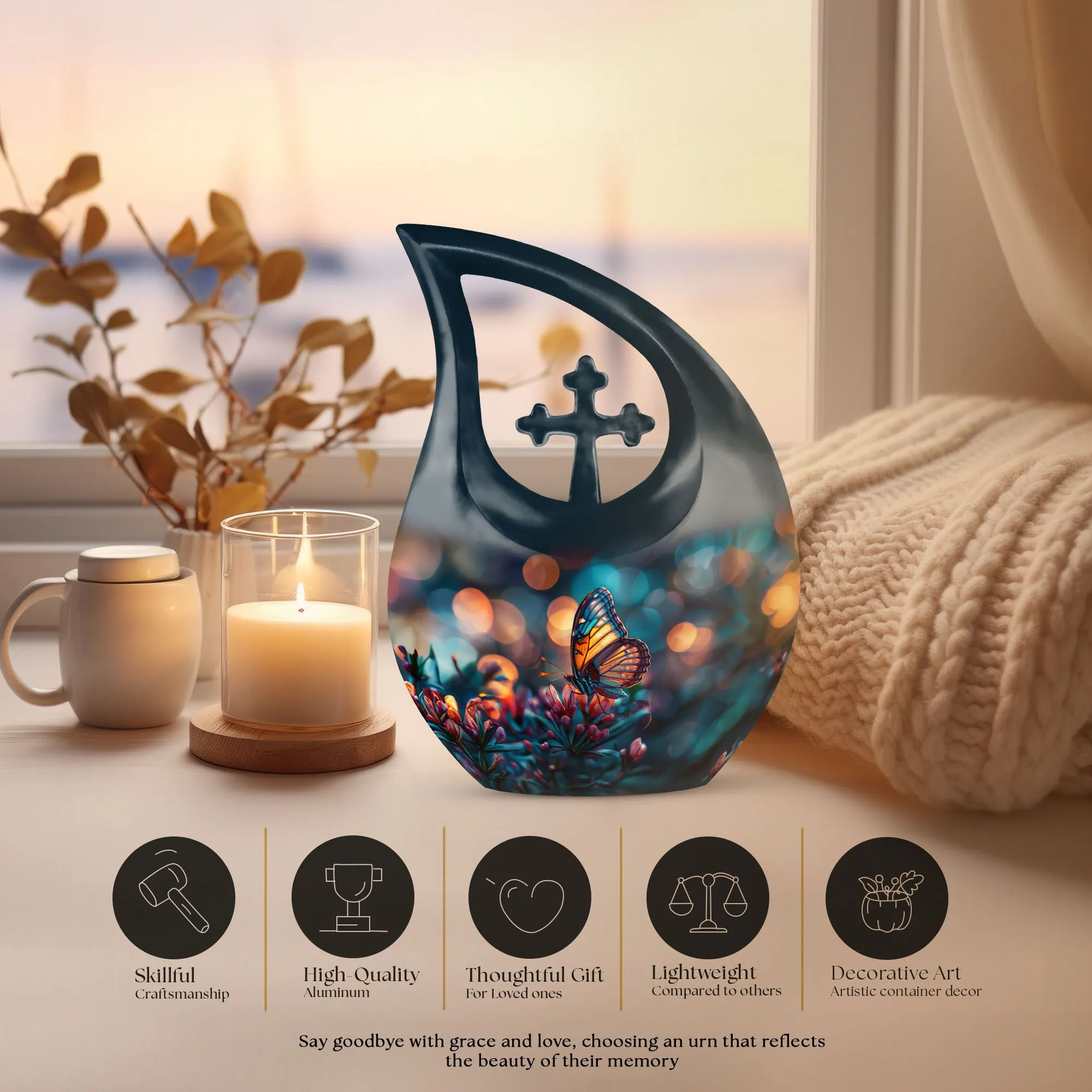 Butterfly Cremation Urn: Personalized Container For Ashes