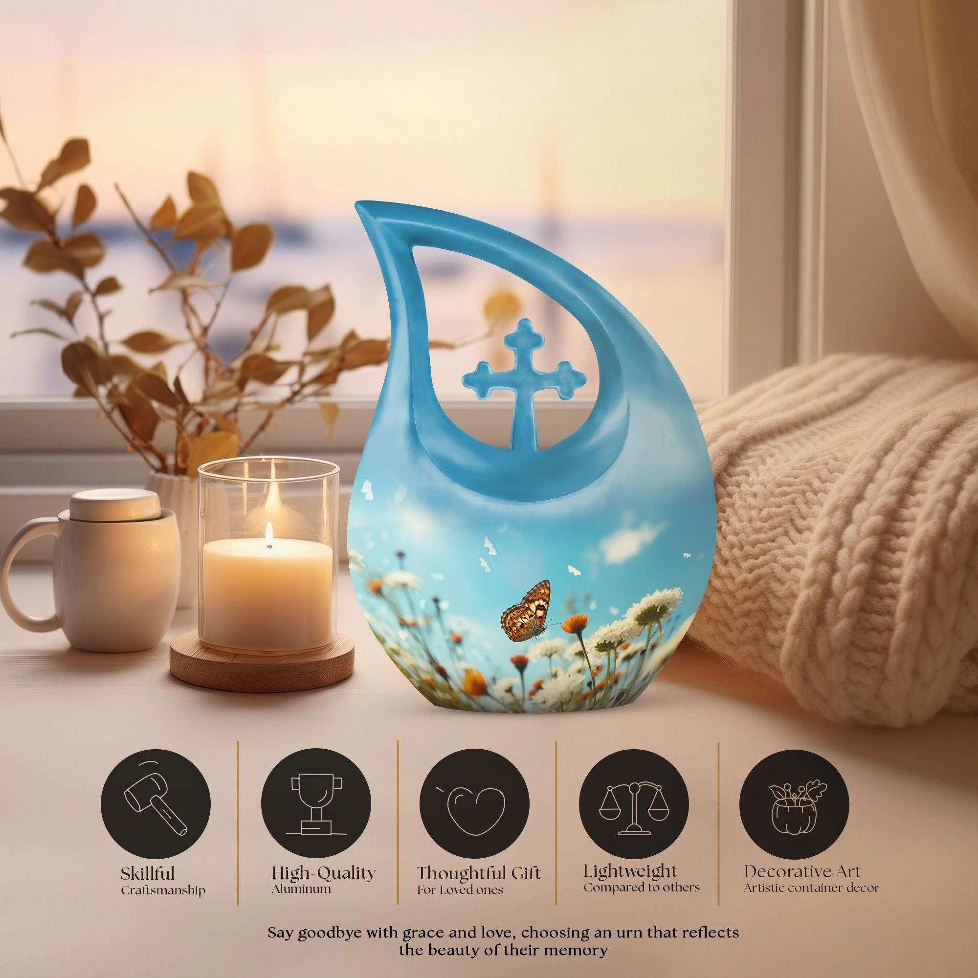 Butterfly Tribute: Cherished Memories Ashes Keepsake