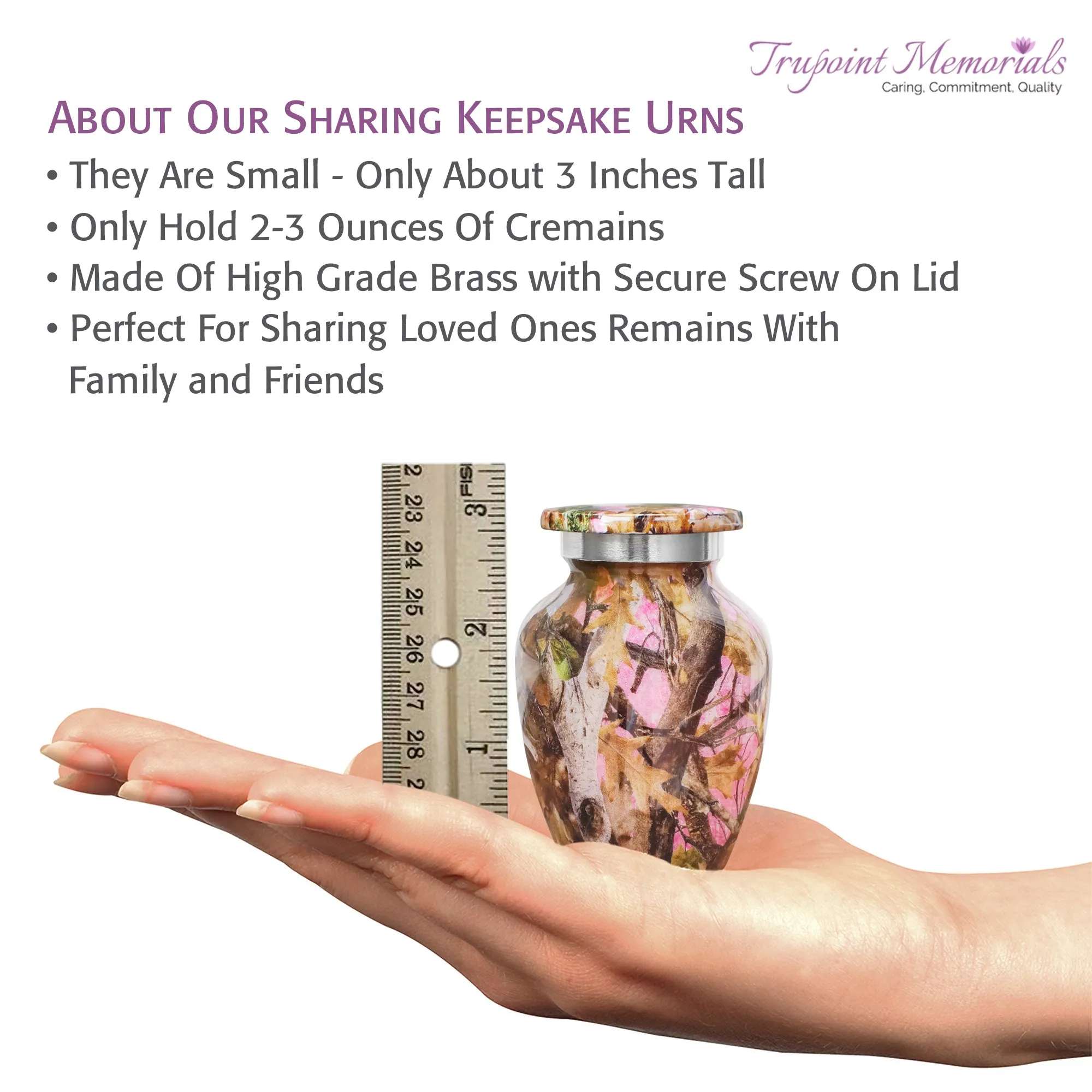 Camouflage Keepsake Cremation Urn for Human Ashes