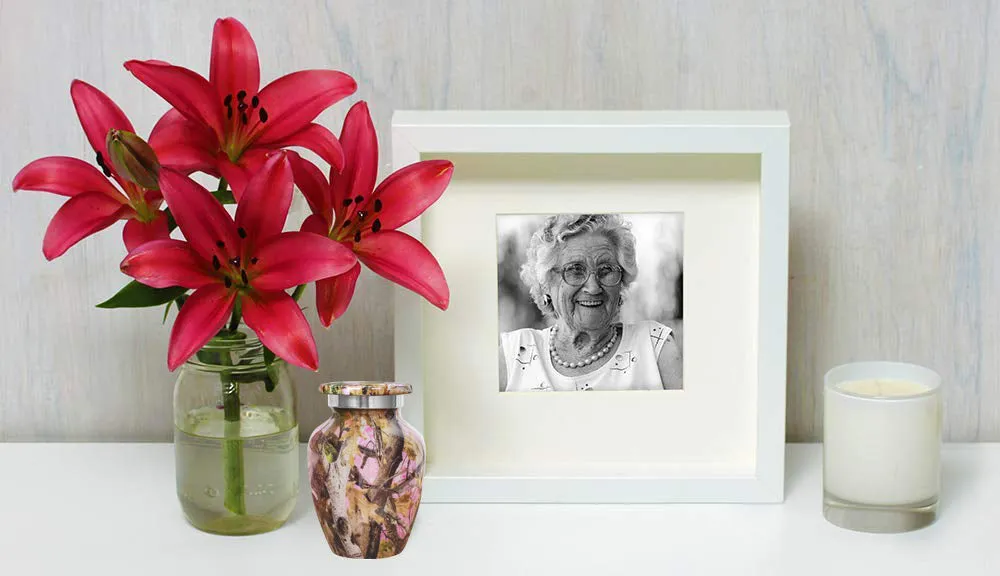 Camouflage Keepsake Cremation Urn for Human Ashes