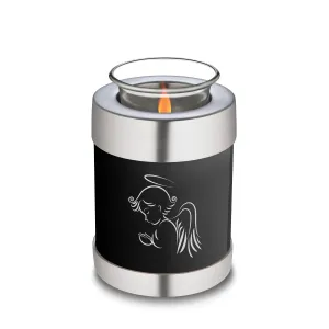Candle Holder Embrace Black Angel Cremation Urn