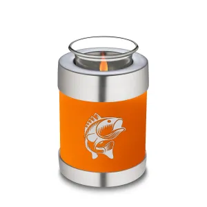Candle Holder Embrace Burnt Orange Fishing Cremation Urn