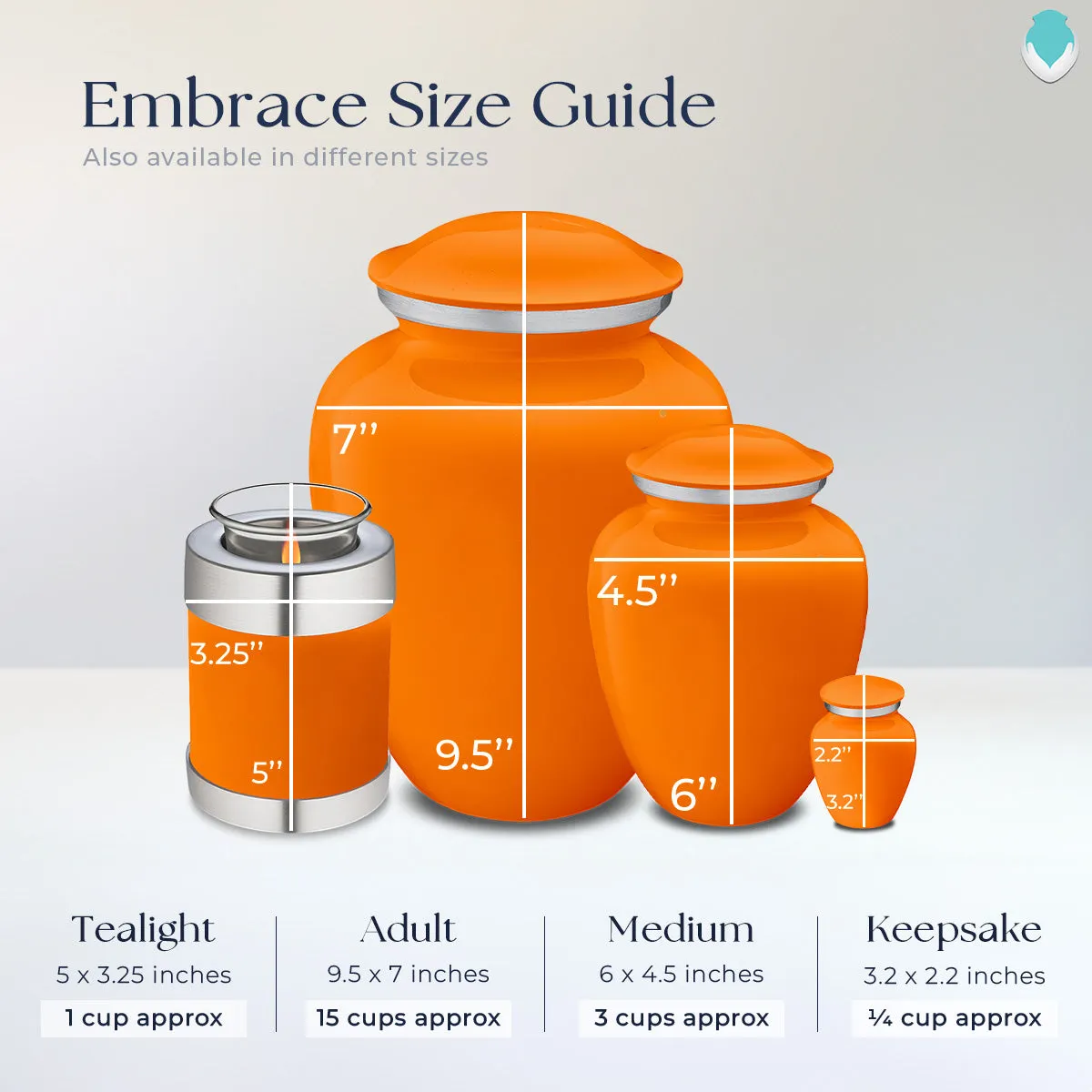 Candle Holder Embrace Burnt Orange Fishing Cremation Urn