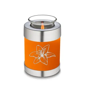 Candle Holder Embrace Burnt Orange Lily Cremation Urn