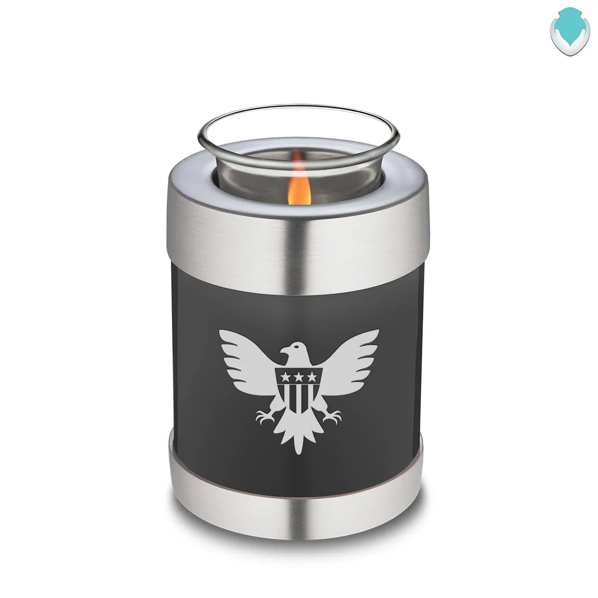 Candle Holder Embrace Charcoal American Glory Cremation Urn