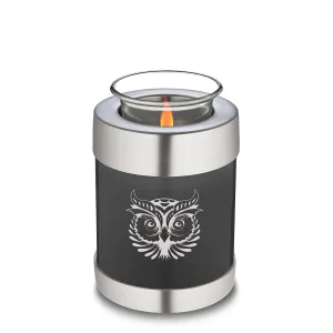 Candle Holder Embrace Charcoal Owl Cremation Urn