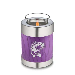 Candle Holder Embrace Pearl Purple Fishing Cremation Urn