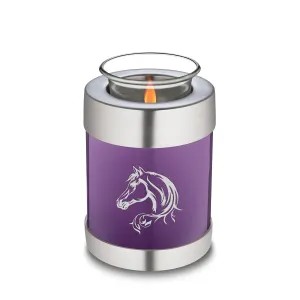 Candle Holder Embrace Purple Horse Cremation Urn