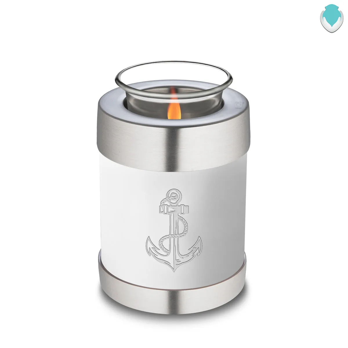 Candle Holder Embrace White Anchor Cremation Urn