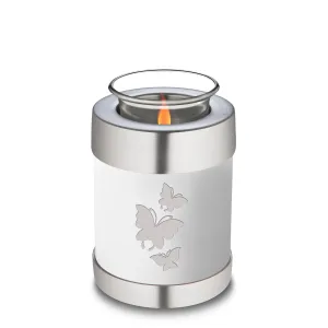 Candle Holder Embrace White Butterfly Cremation Urn