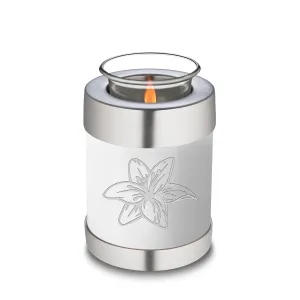 Candle Holder Embrace White Lily Cremation Urn
