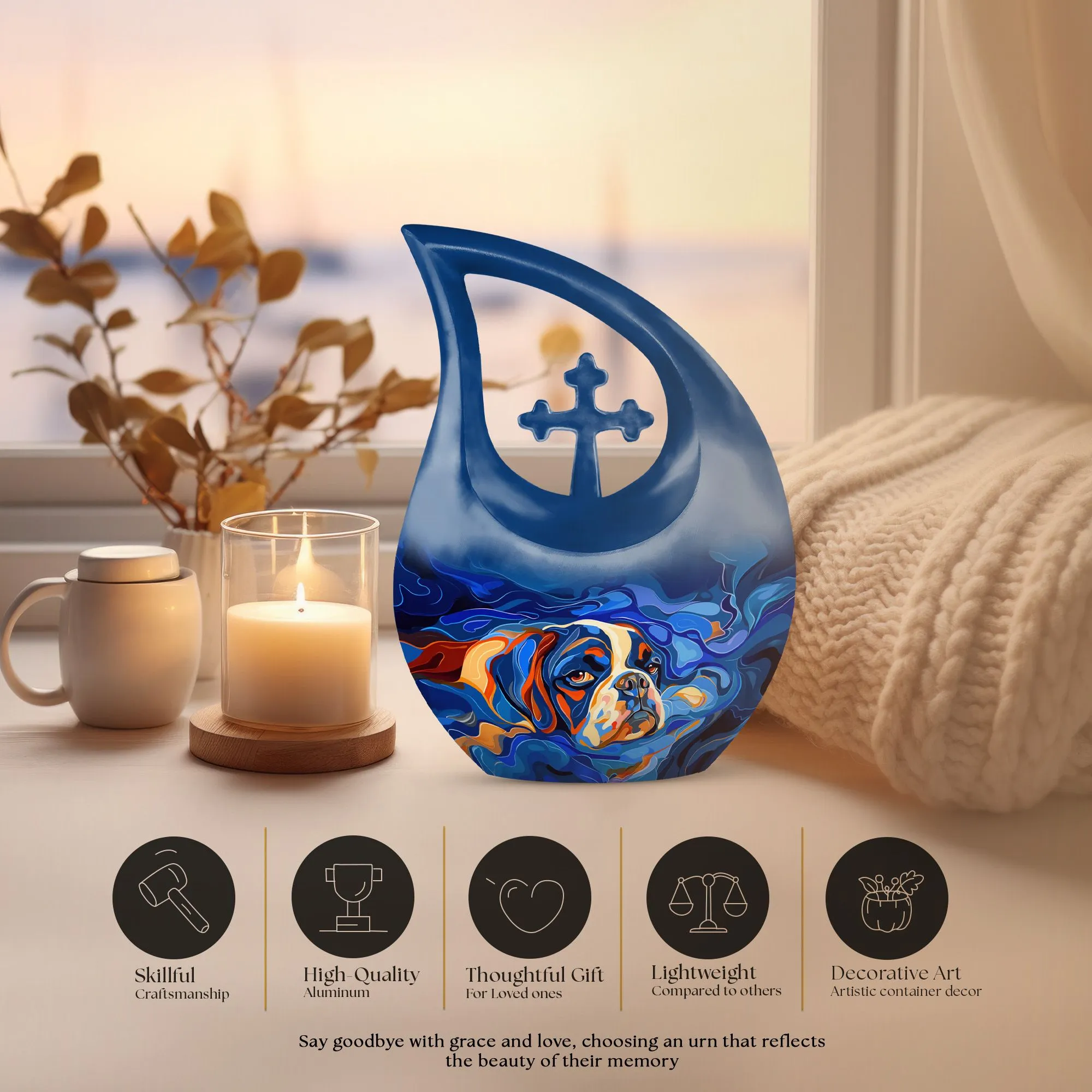 Canine Colorflow Urn : Memorable Large Urn For Treasured Adults