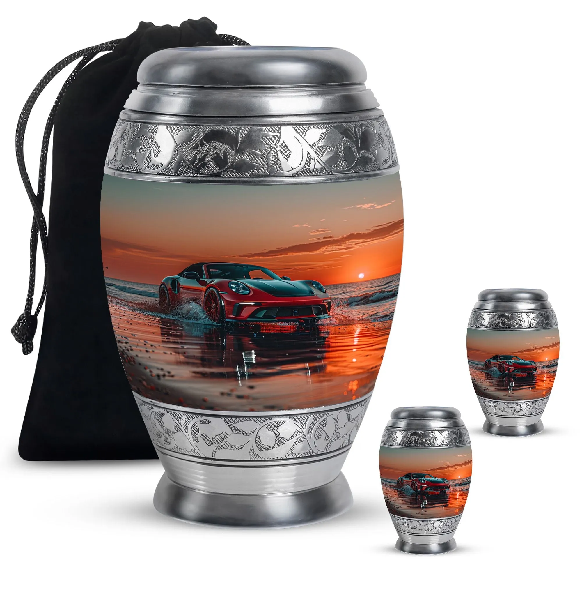 Car Cremation Medium Urns For Human Ashes Memorial & Funeral Urn