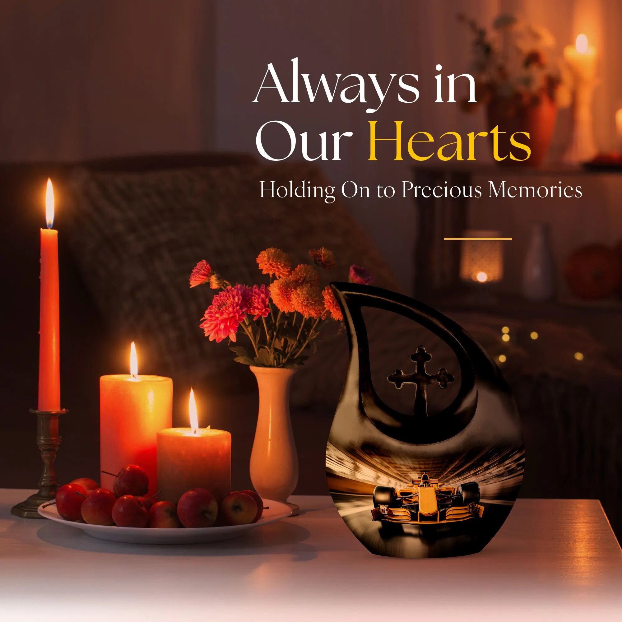 Car Race Memorial Urn For Storing Adult Human Ashes