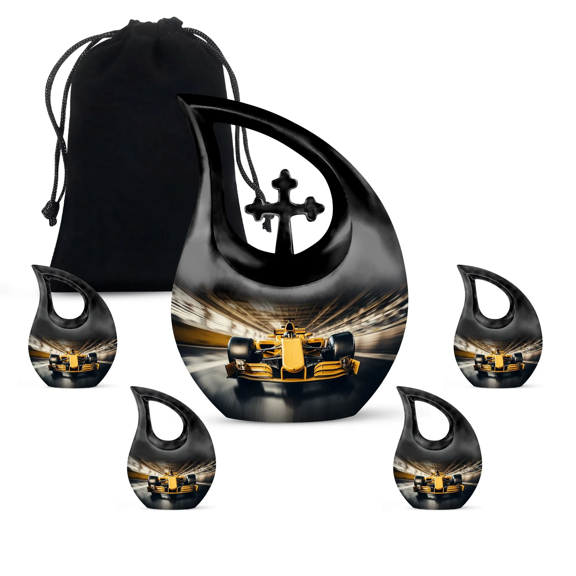 Car Race Memorial Urn For Storing Adult Human Ashes