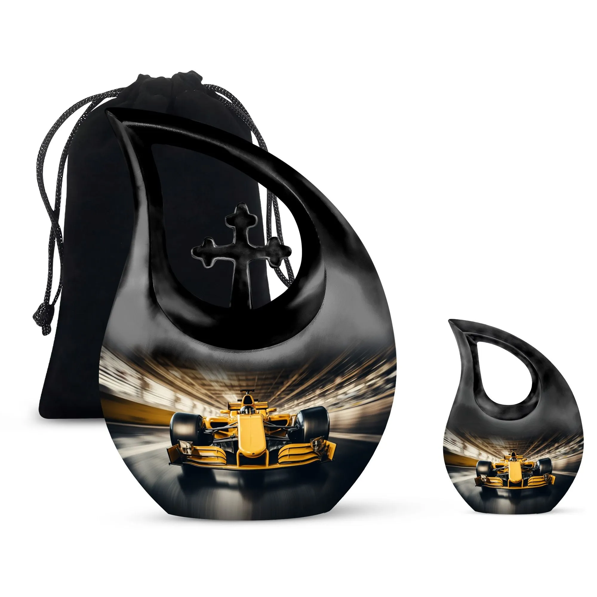 Car Race Memorial Urn For Storing Adult Human Ashes