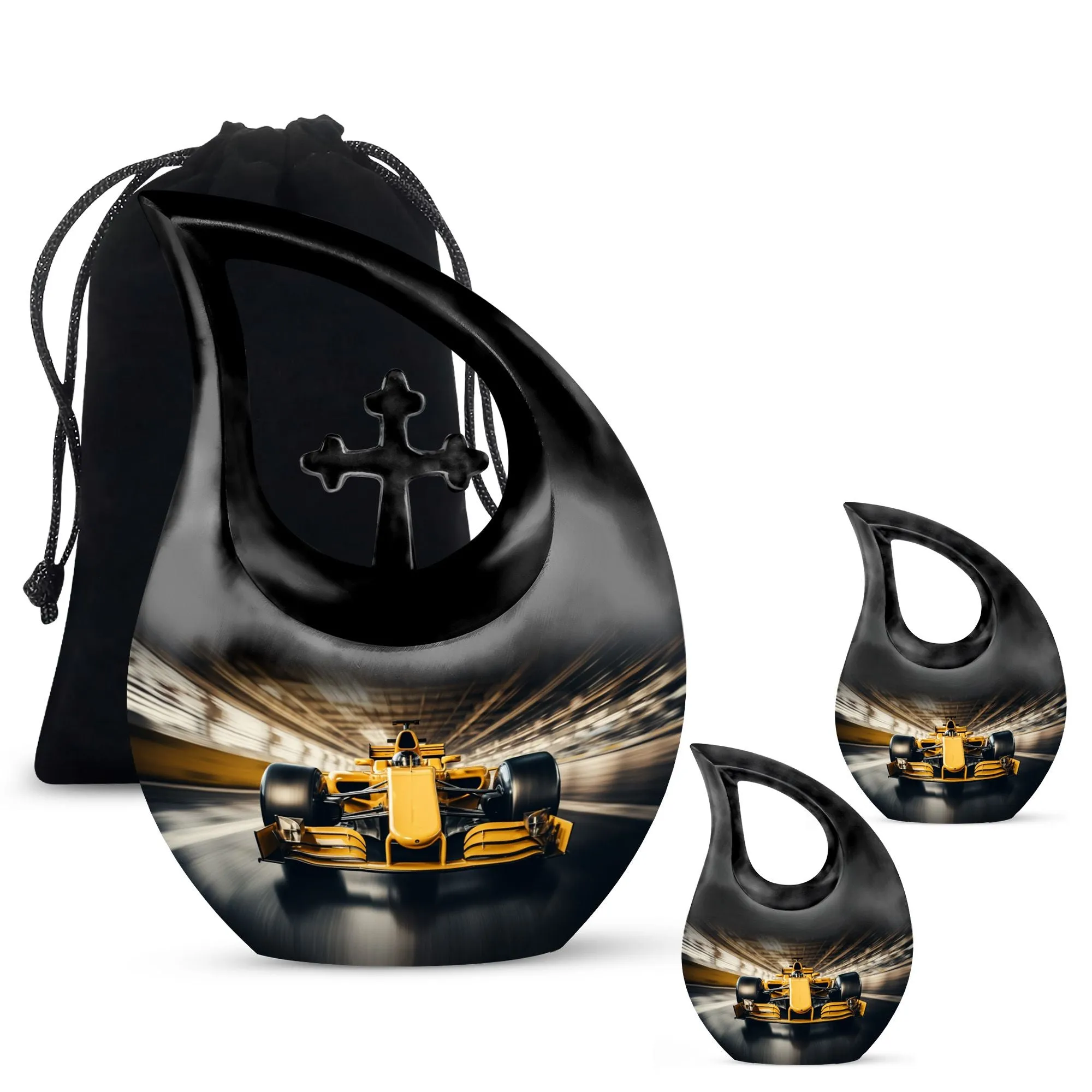 Car Race Memorial Urn For Storing Adult Human Ashes