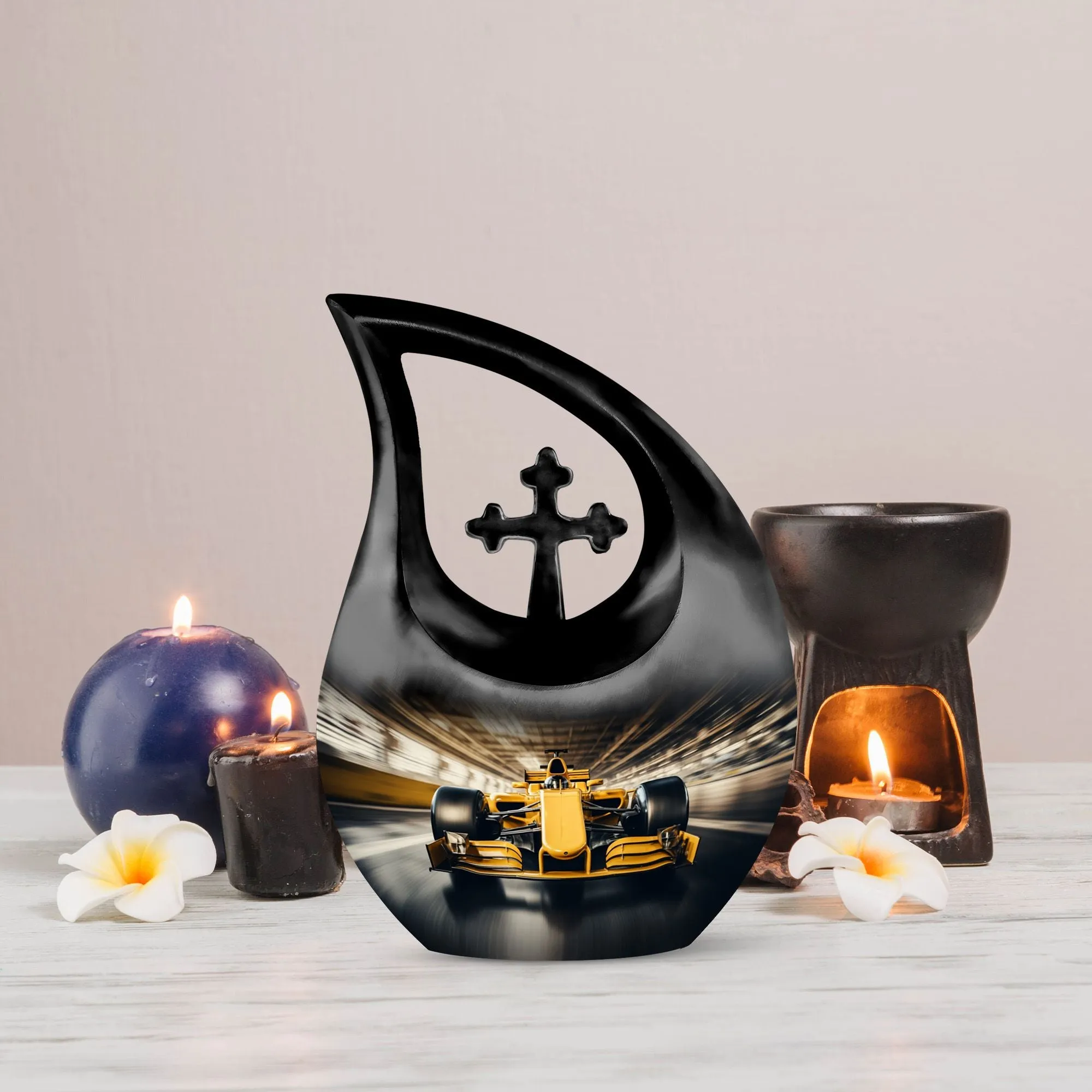 Car Race Memorial Urn For Storing Adult Human Ashes