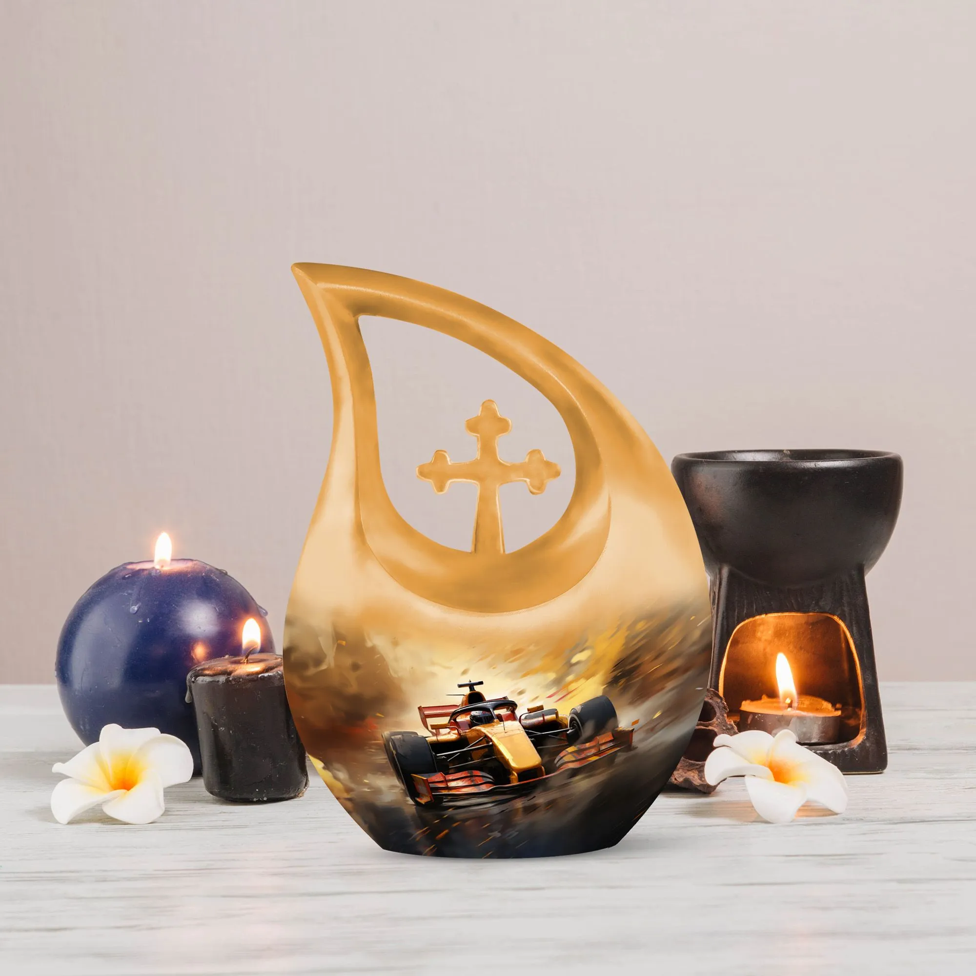Car Race Tribute- Human Ashes Memorial Urn