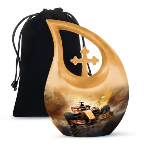 Car Race Tribute- Human Ashes Memorial Urn