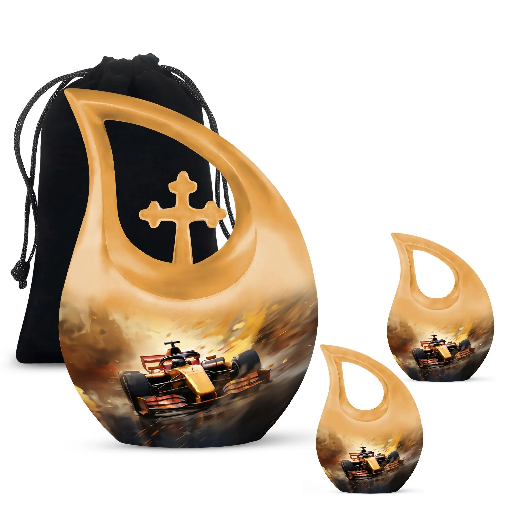 Car Race Tribute- Human Ashes Memorial Urn