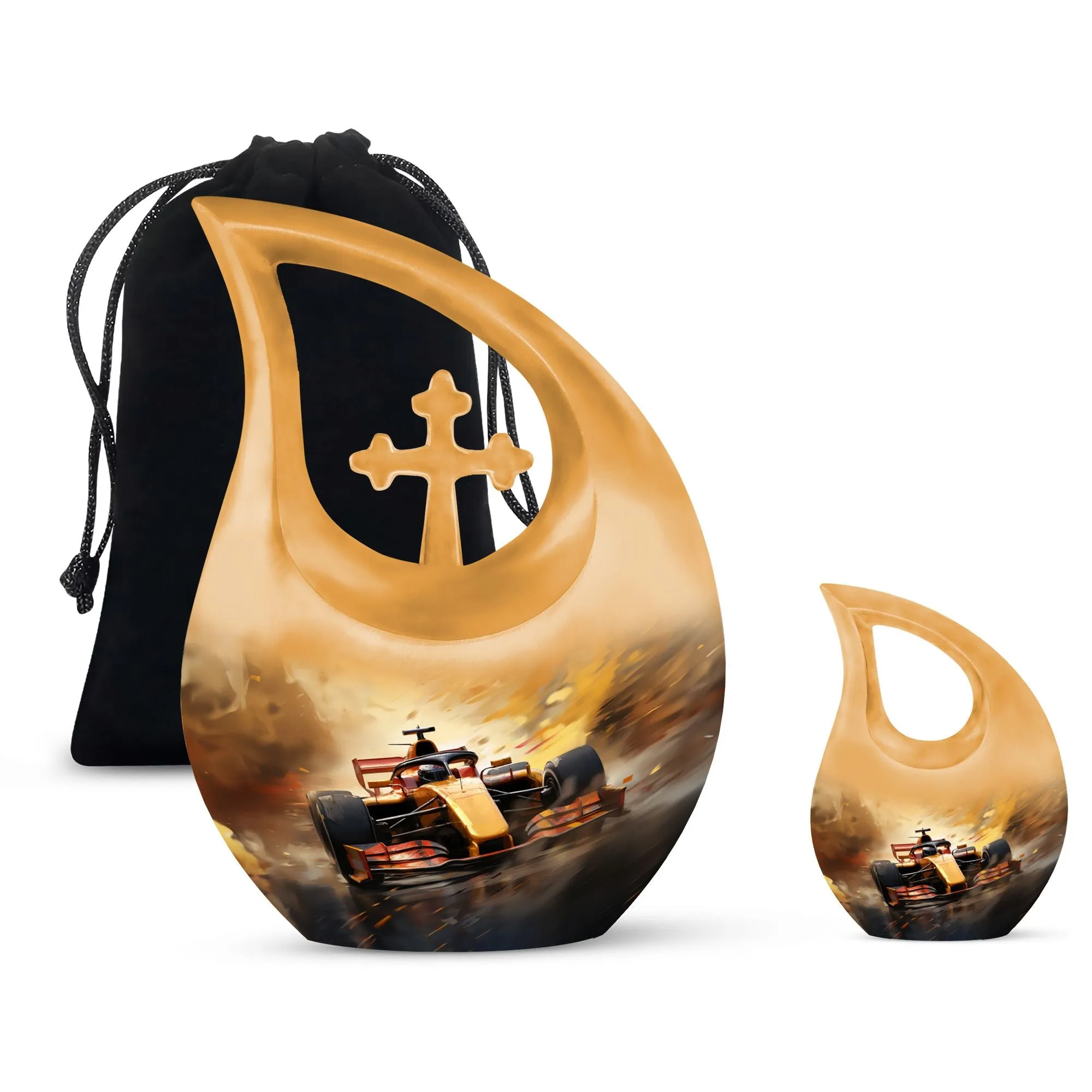 Car Race Tribute- Human Ashes Memorial Urn