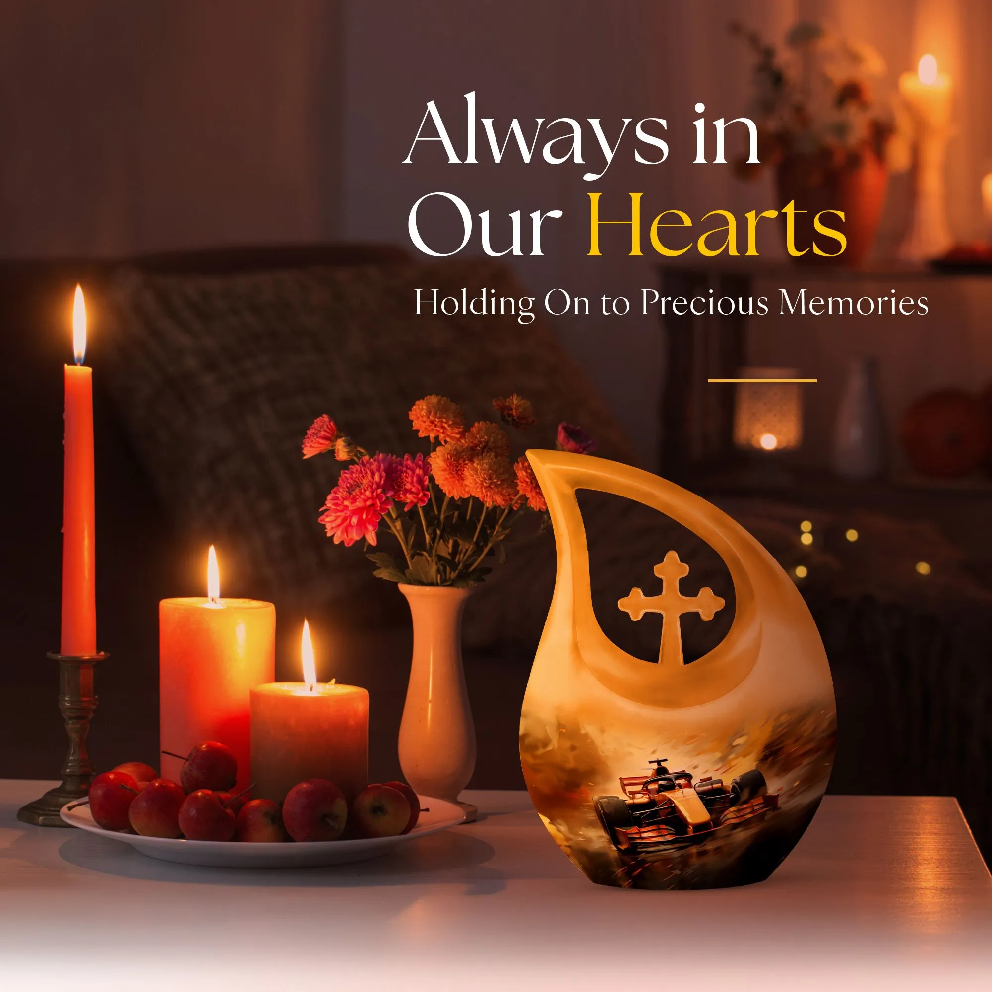 Car Race Tribute- Human Ashes Memorial Urn