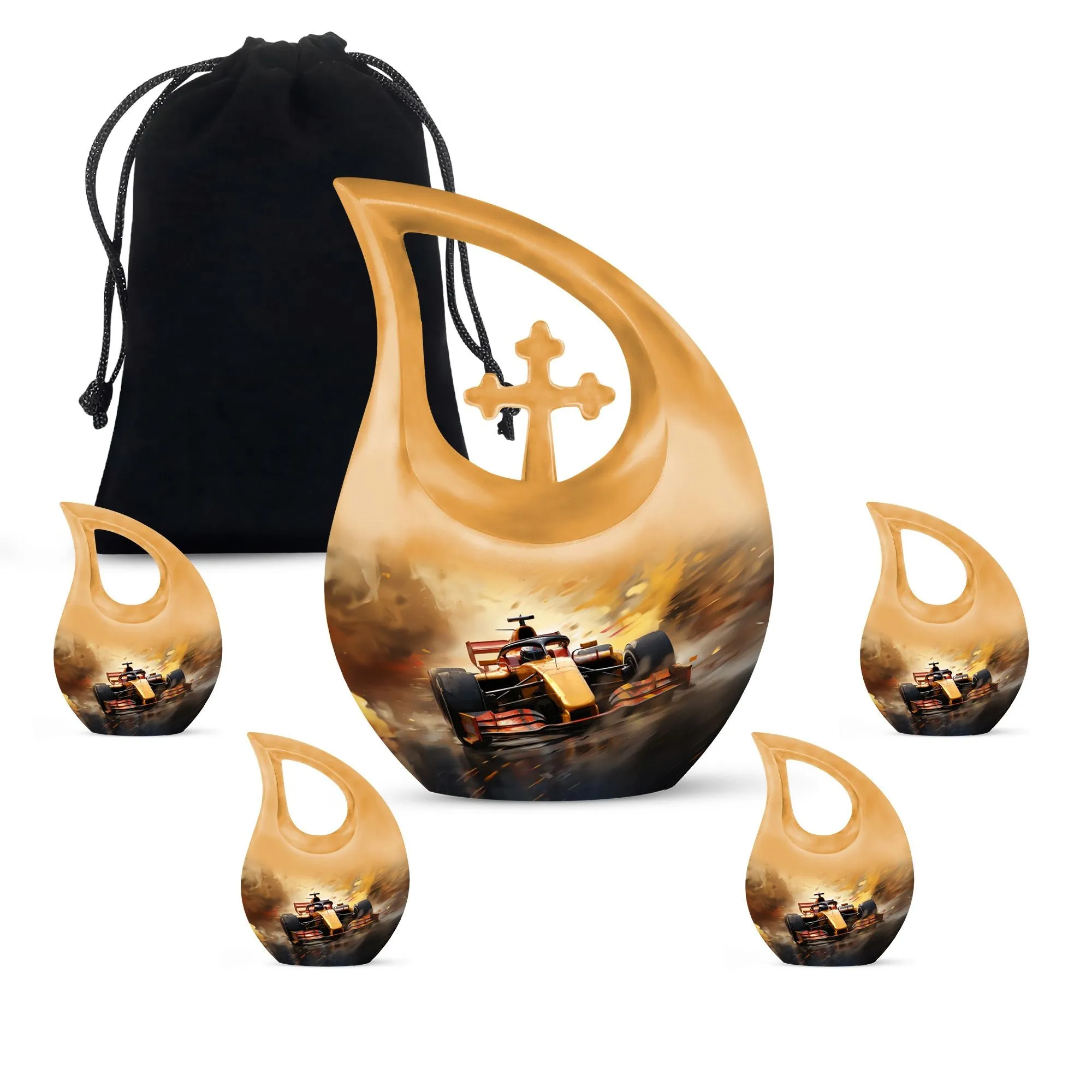 Car Race Tribute- Human Ashes Memorial Urn