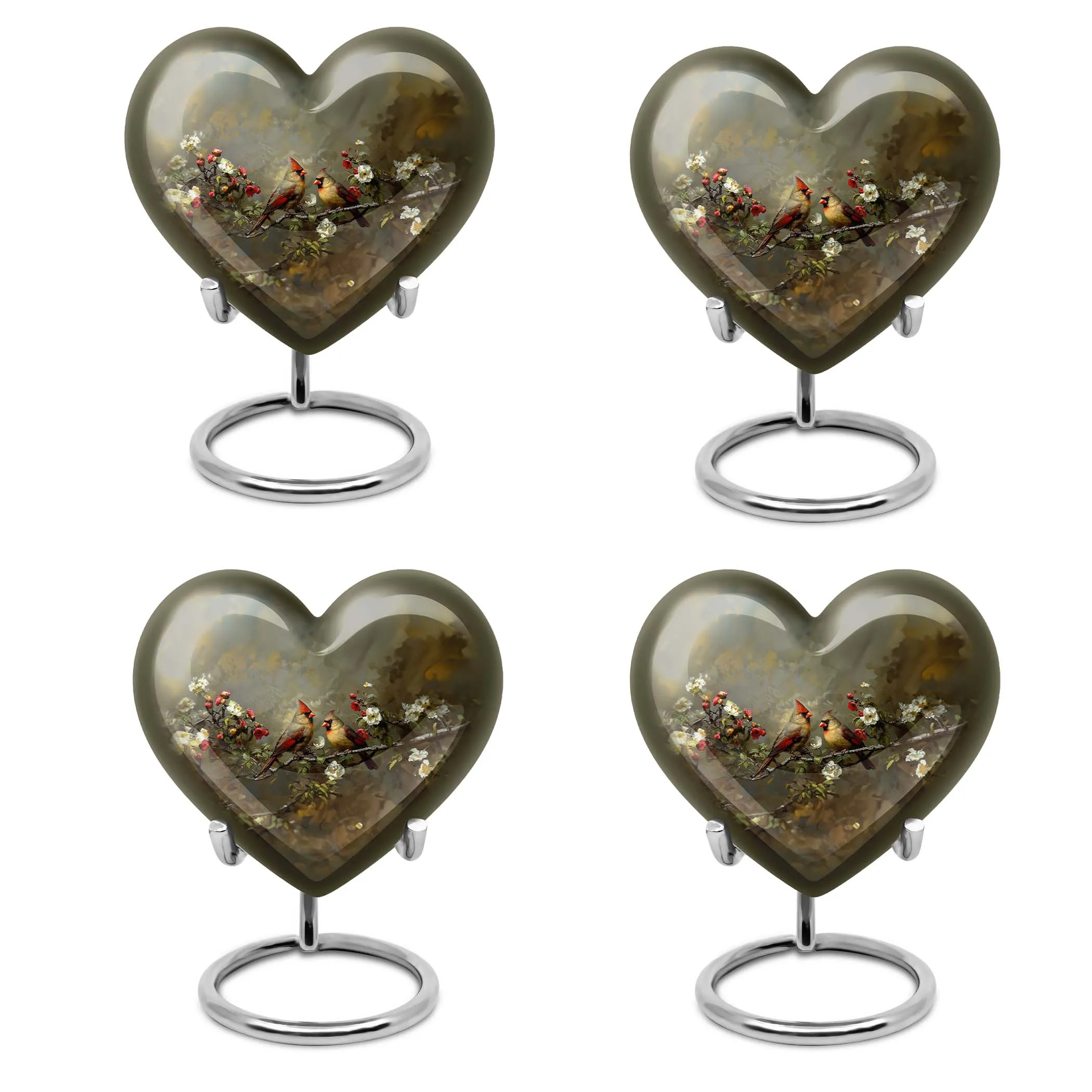 Cardinal Bird Cremation Mini Urns For Human Ashes Memorial & Funeral Urn
