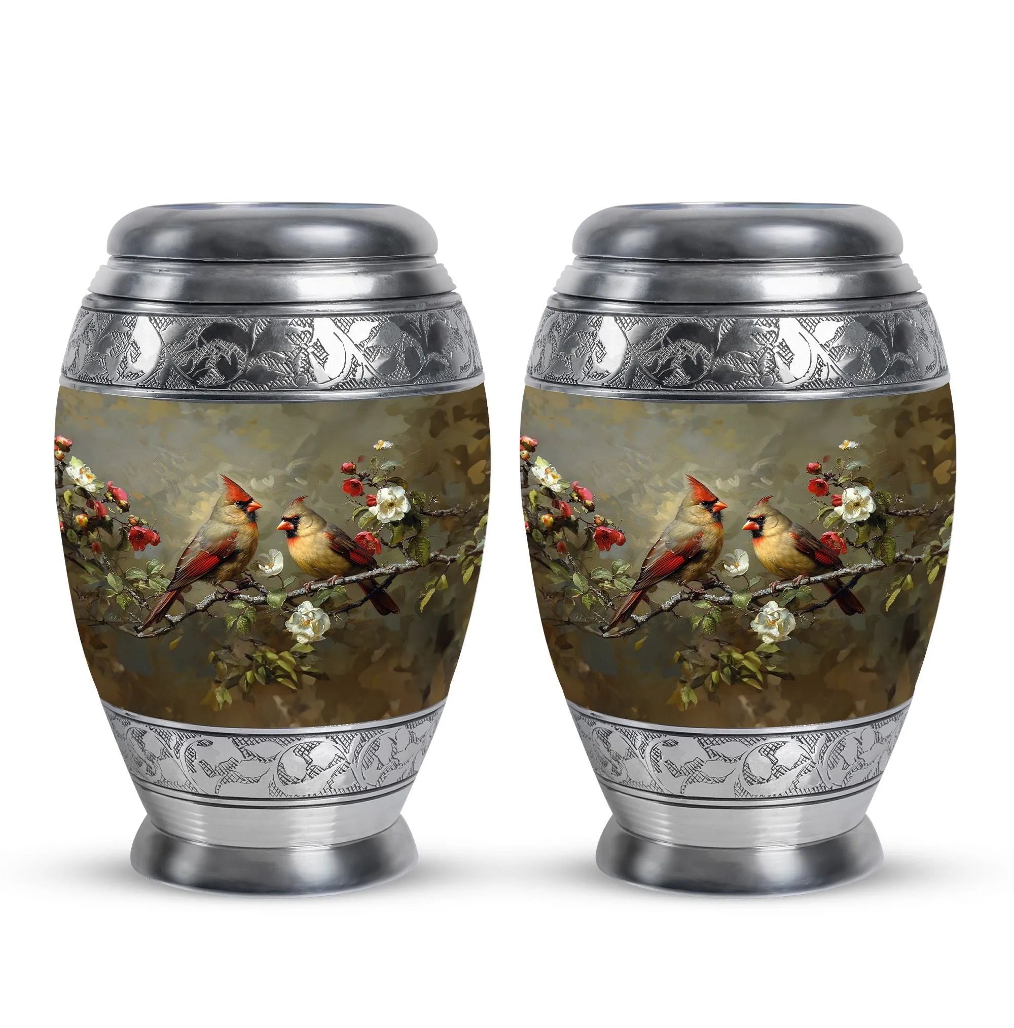 Cardinal Bird Cremation Mini Urns For Human Ashes Memorial & Funeral Urn
