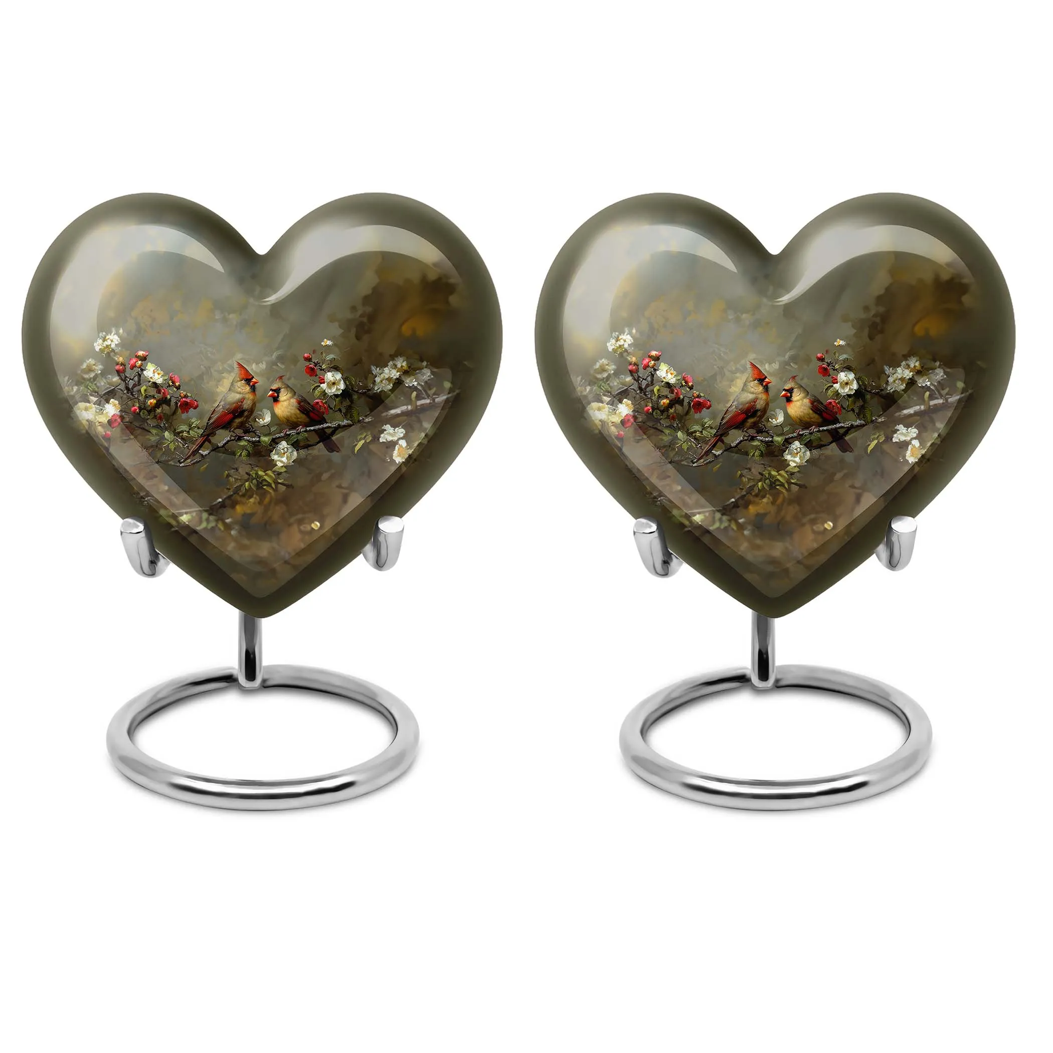 Cardinal Bird Cremation Mini Urns For Human Ashes Memorial & Funeral Urn