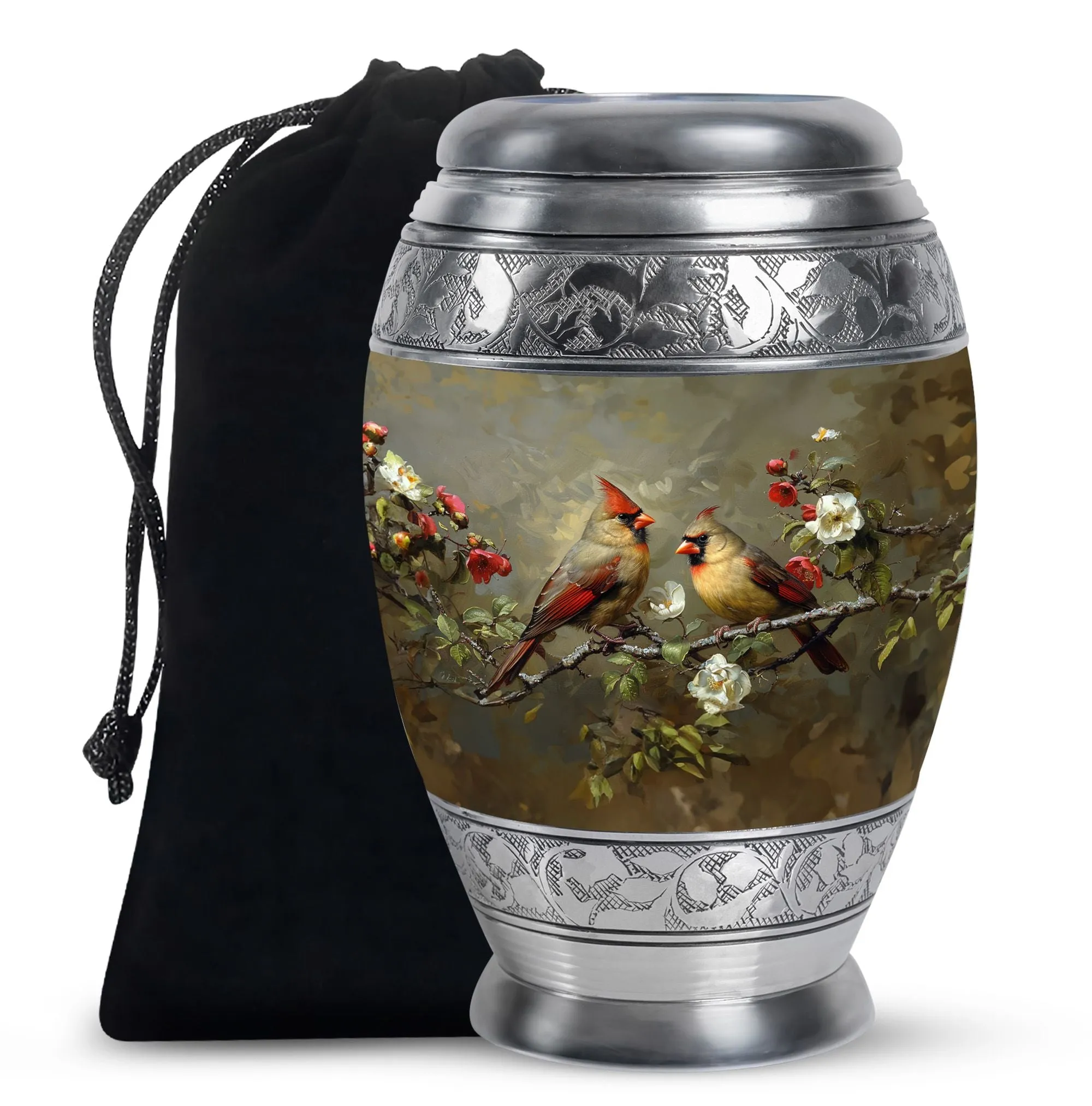 Cardinal Bird Cremation Mini Urns For Human Ashes Memorial & Funeral Urn